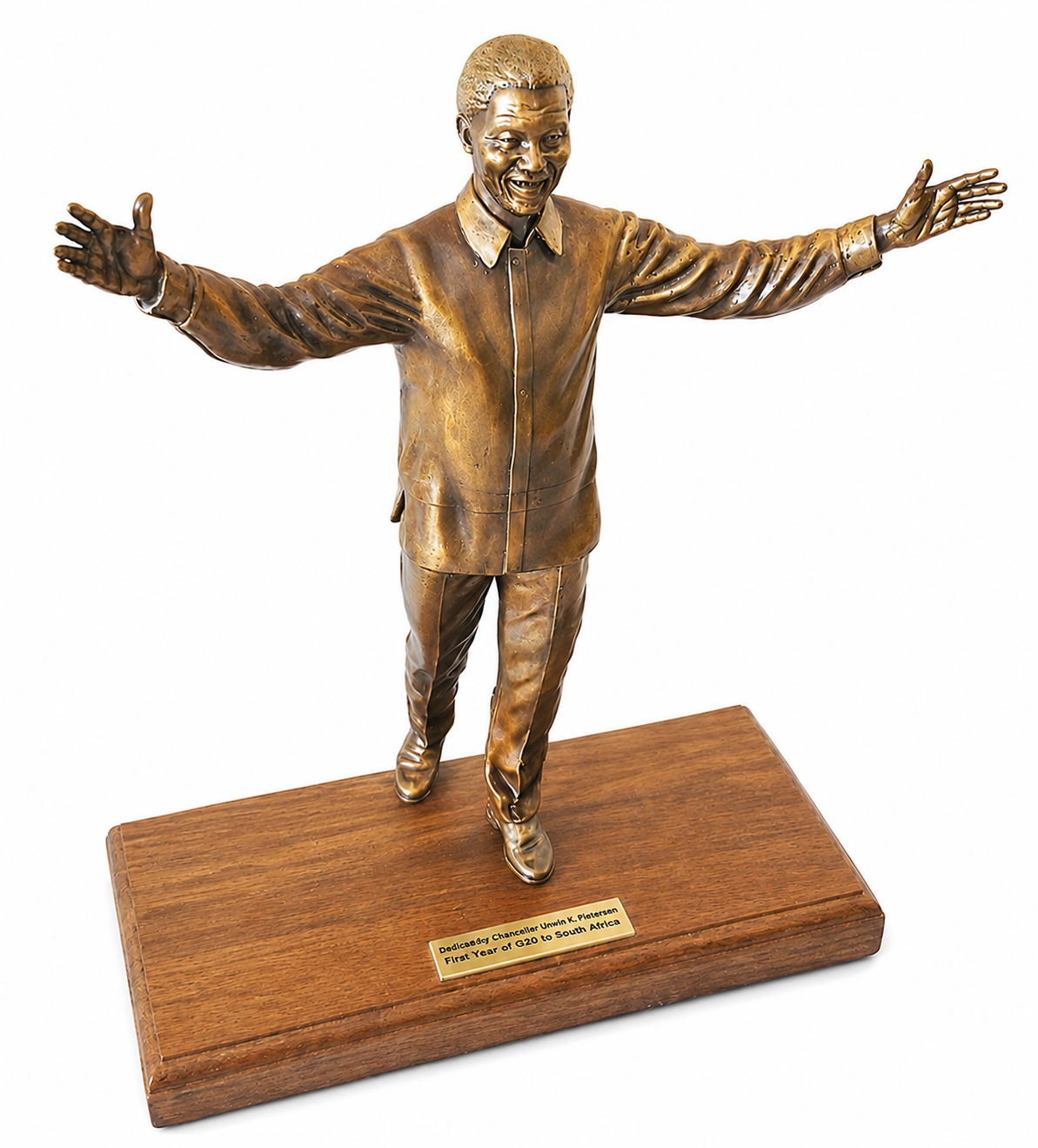 Bronzed Madiba Statue